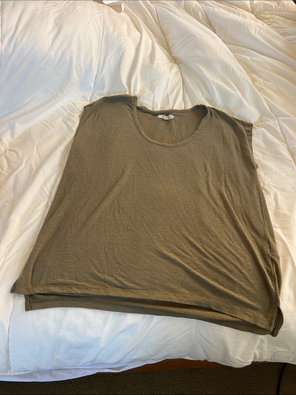 Madewell Olive Scoop Neck Short Sleeve Tee